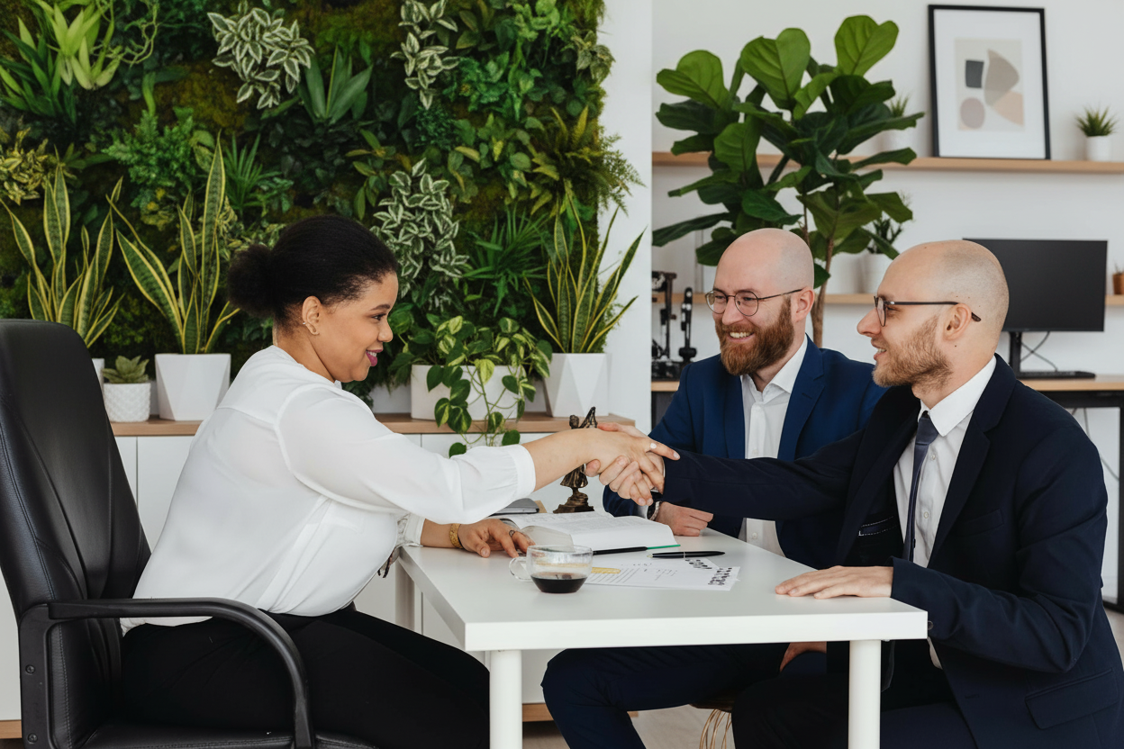 Business professionals in meeting